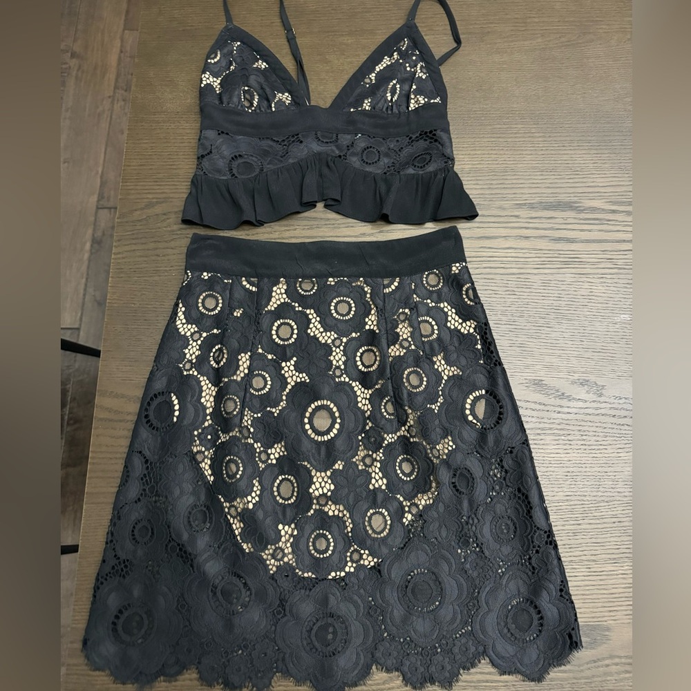 Elegant Black Lace Skirt